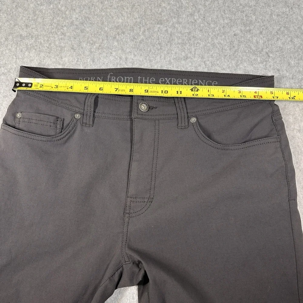 PrAna Brion Men's 34x32 Gray Slim Fit Nylon Stretch Hiking Outdoor Gorpcore